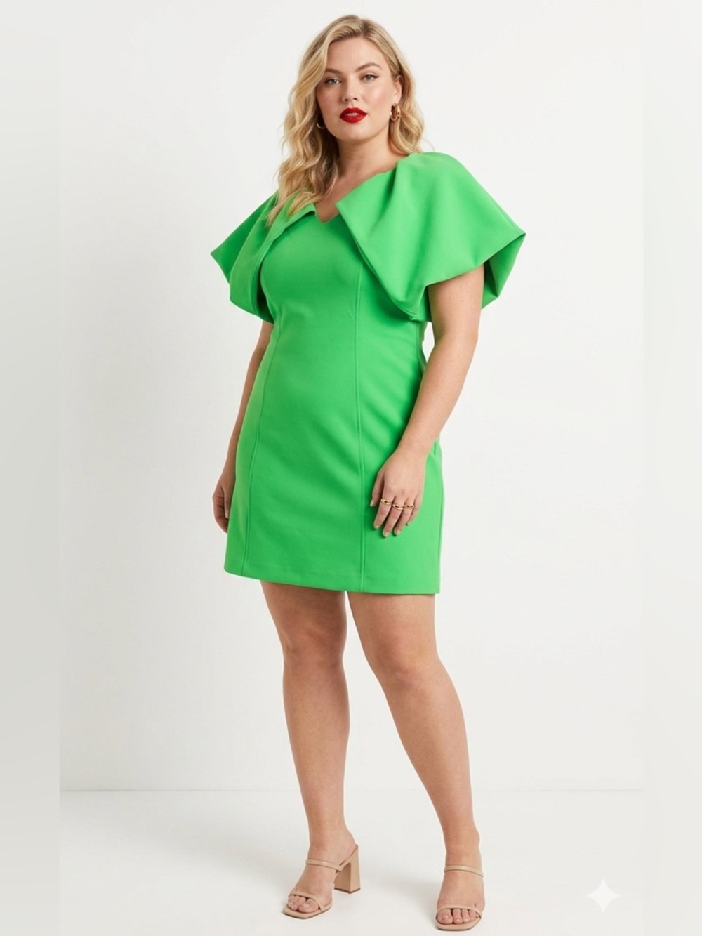 H&M Vibrant Green Asymmetrical Dress - Picture 1 of 9
